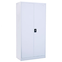 Armoire de rangement en acier à double porte avec quatre étagères réglables mobilier moderne en métal ignifuge
