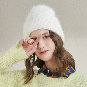 Groothandel Fabriek Womens <span class=keywords><strong>Angola</strong></span> Wol Knit Hoeden Winter Dikke Manchet Beanie Custom Kleurrijke Ski Hoeden Voor Koud Weer - Product Image 5