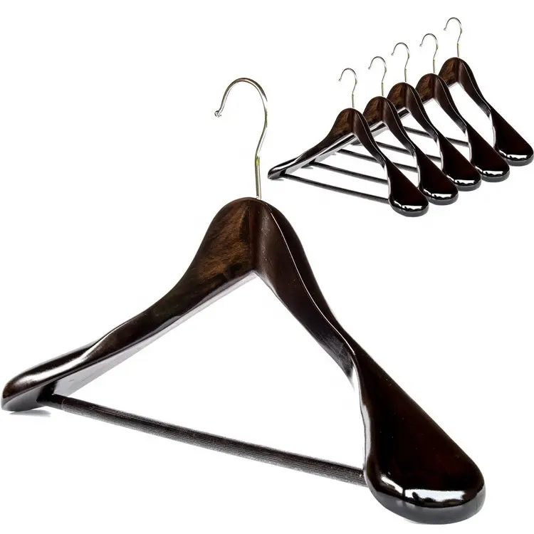 Wide Wooden Suit Hanger For Coat Pant