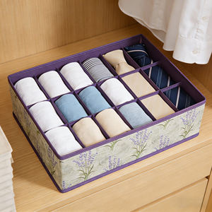 Scatola Portaoggetti Pieghevole Personalizzabile per Biancheria Intima Organizzatore Riutilizzabile per <span class=keywords><strong>Armadio</strong></span> Organizzatori per Cassetti in Tessuto Non Tessuto - Product Image 5