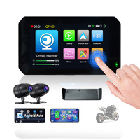 Caméra DVR Moto HD 1080p avec GPS Portable 5 Pouces, Écran Double Objectif, Étanche et Enregistrement Vidéo pour Moto