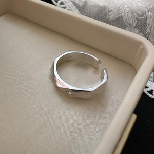 European American Style S925 Pure Silver Diamond Ring Light Luxury Fashionable Simple Personalized Design Cross-Border Product - Product Image 4