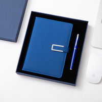 Vente en gros de papeterie d'affaires taille A5 personnalisée ensemble de deux pièces cahier en cuir PU cadeau souvenir de professeur d'école à spirale