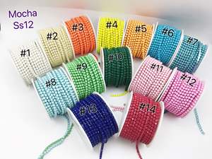 SINRONG卸売 工場直販 衣類装飾用メタルガラスチェーン ネイルアート用ラインストーンチェーン - Product Image 4