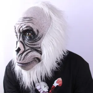 Festa à Fantasia Vestido De Látex Cabeça Cheia Acessórios Deluxe Gorila Máscara Máscaras de Animais Da Selva Macaco Animal Do Jardim Zoológico de Sobrecarga De Pele Realista