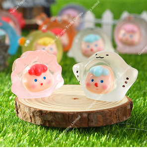 Hot Selling Luminous Cartoon Kawaii 3D Marine Animal Trinket Resin Phone Case Craft Resin Ornament Resin Charms for Decoration
