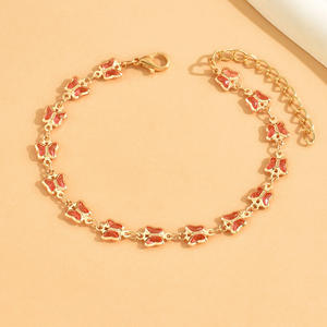 Chaîne de <span class=keywords><strong>cheville</strong></span> pour femme en résine acrylique, style bohème, avec pendentif <span class=keywords><strong>papillon</strong></span> et goutte d'huile, personnalisée, pour les vacances à la plage, style européen et américain, transfrontalier - Product Image 3