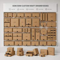 Boîte à tiroir en carton ondulé kraft mat écologique personnalisée pour l'emballage et l'expédition de bijoux