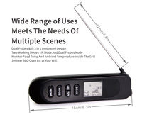 Termometer Makanan Digital Inframerah 3 in 1 dengan Layar LCD Besar Berlampu Latar & Pembacaan Instan, Bertenaga Baterai, OEM/ODM Tersedia
