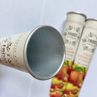 Rouleau de crème glacée jetable en papier, 1 pièce, de qualité alimentaire, personnalisé, à presser, tube calibre popsicpo