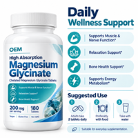 Comprimés professionnels de glycinate de magnésium en forme de bisglycinate chélaté pour les marques de bien-être, soutien musculaire et nerveux, approvisionnement OEM