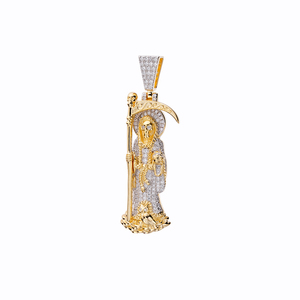 Nuovo arrivo S925 Sterling Silver Holy Pendant Saint Of Death collana Grim Reaper ciondolo Halloween Cz Jewelry - Product Image 2