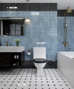 Carrelage Céramique Glaçuré Bleu Givré 1000x1000mm Style Français Vintage Mat Résistant à l'Usure Mur et <span class=keywords><strong>Sol</strong></span> Garantie 3 Ans Rustique pour Intérieur - Product Image 5