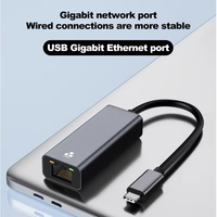 USB3.1 type-c 2.5G 2500Mbps RJ45 Ethernet Gigabit carte réseau convertisseur câble adaptateur pour ordinateur portable PC sans fil filaire RoHS Stock
