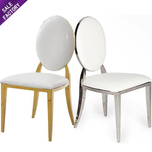 Silla de Comedor de Acero Inoxidable para Bodas y Fiestas, con Cojín de Cuero de Diseño Nuevo y Lujoso, Precio al por Mayor - Product Image 2