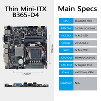 NOUVELLE carte mère B365 Thin Mini-ITX prend en charge les processeurs Intel Core de 6e à 9e génération LGA1151 2X DDR4 Ram NVMe SATA3.0 M.2 B365 Itx