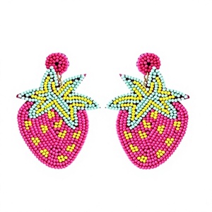 Pendientes de Perlas con Forma de Fresa para Mujer, Joyería de Fiesta con Forma de Fruta, Accesorios de Moda - Product Image 1