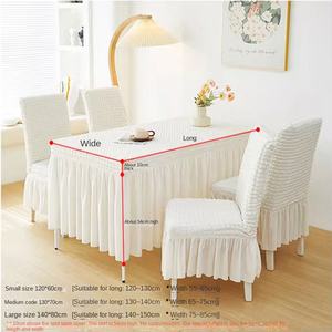 XinLian Light Luxury Modern All-Inclusive Elástico Rectangular Comedor Mantel Silla Cover Set Poliéster Multi-Tamaño A prueba de polvo - Product Image 3