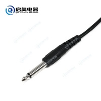 Cable de Audio para Guitarra QIAO de 1/4 de Pulgada (6.35mm), Conector Macho-Macho Chapado en Níquel (Negro) para Instrumentos Musicales
