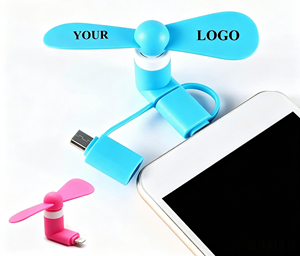 Ventilateur de refroidissement micro portatif abordable 3-en-1, mini ventilateur pour téléphone portable, mini ventilateur USB Type-C portable compatible avec Android et Type-C - Product Image 4