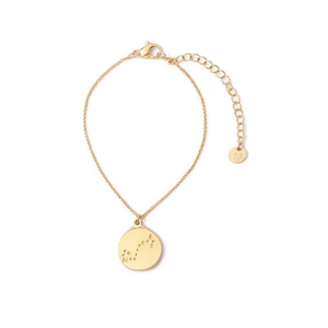 Pulsera de Acero Inoxidable con Colgante de Moneda en Tono Dorado, Cadena Ajustable, Joyería de Moda para Mujer - Product Image 2