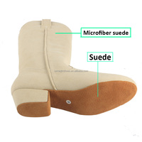 Bottes de danse latine pour femmes à semelle souple de haute qualité, couleur ivoire, pour salsa, chaussures de préchauffage longues, bottes de danse West Coast Swayd