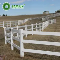 Toptan çeşitli boyutları montajı kolay beyaz sıcak satış ucuz plastik Ranch Pastoral çiftlik PVC çit at 3 çit