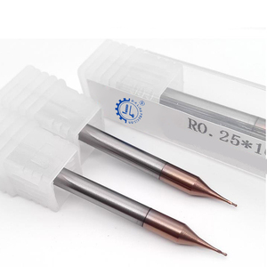 R0.2 Carbide Bola Mikro Endmill Ballnose Mikro CNC HRC55 Carbide Diameter Mikro Bola Nose End Mills