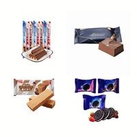 Machine d'emballage entièrement automatique pour biscuits et chocolats, avec alimentation et emballage automatisés