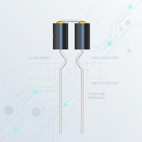 Filtre anti-bruit à noyau d'interférence électromagnétique BEAD, faible coût, suppression du bruit haute fréquence, modèle FBS RH254508-WT ESD