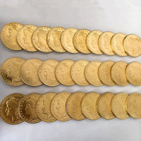 Réplique de la pièce de monnaie d'un dollar plaquée or 1878-1921 E. PLURIBUS UNUM Morgan USA, pièces commémoratives