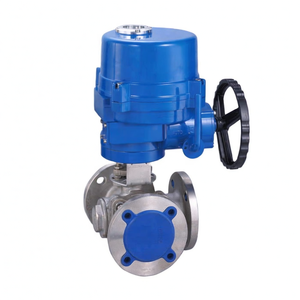 Vente de liquidation B2B COVNA, vanne à bille électrique anti-explosion en acier inoxydable à 3 voies, type de régulation, vanne à bille à bride électrique - Product Image 2