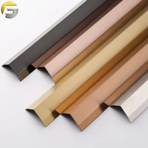 ZB0081 China Foshan Metal Customized Fob,ex Work Durable Aisi 304 316 SS L Shape Stainless Steel Tile Trim