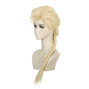 <span class=keywords><strong>Perruque</strong></span> synthétique droite de cosplay <span class=keywords><strong>Elsa</strong></span> La <span class=keywords><strong>Reine</strong></span> <span class=keywords><strong>des</strong></span> <span class=keywords><strong>Neiges</strong></span> de haute qualité, longueur moyenne 50 cm, couleur beige, densité 100 %, pour fête d'Halloween et anime - Product Image 4