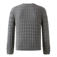 Pull en coton tricoté à la main pour homme, style simple et chaud, avec manches régulières, certifié GOTS, personnalisable