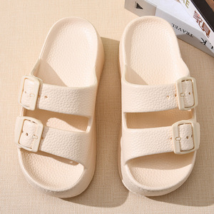 Sandales compensées d'été en EVA pour femme Guru, beige, à semelle épaisse, respirantes, antidérapantes, à larges brides, pour l'extérieur - Product Image 4