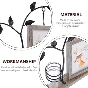 NEW Iron Tree Leaf Photo Frame Centerpiece Display <b>Stand</b> Hanging <b>Desktop</b> Ornaments - Product Image 2