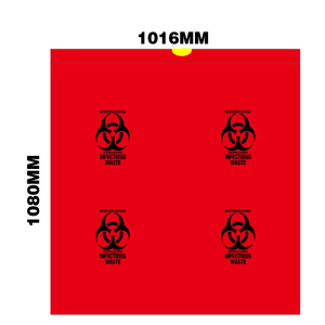 Saco de Lixo Biohazard Personalizado com Logo em Rolo Saco de Resíduos Médicos com Cordão - Product Image 4