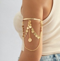 Bohème paillettes breloque bras supérieur Bracelet bijoux pour femmes pièce chaîne brassard été corps bijoux Bracelet Haut Du Bras