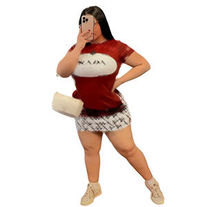 Abito Aderente Elegante Stampato da Donna, Taglie dalla S alla 4XL, Design Personalizzato Vintage Europeo, Estivo Casual Naturale Antistatico - Product Image 3