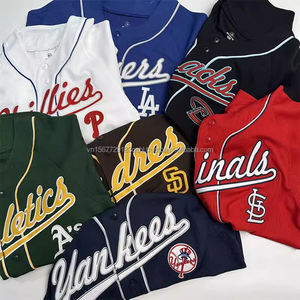 Chaqueta de Béisbol Personalizada con Estampado por Sublimación, Tejido de Malla, Bordado, para Softbol, Moda Urbana, Danza, Deportes, Jersey Corto - Product Image 3