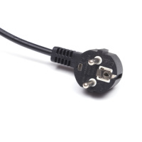 Prise standard européenne 3Pin vers cordon d'alimentation IEC C13 16A 250V cordon d'alimentation vde 3 broches à angle droit à 90 degrés