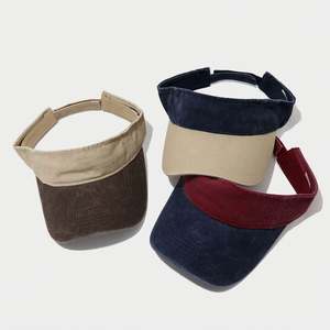 Casquettes de sport d'été vintage en coton délavé, visière bicolore sans calotte, chapeau de soleil - Product Image 1