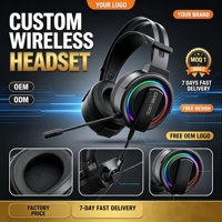 Casque de jeu filaire circum-auriculaire RGB avec commande tactile et son surround Hi-Fi pour audiophiles