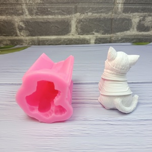 แม่พิมพ์หล่อเรซินแฮนด์เมดสไตล์อินสแตนต์เครื่องมือตั้งโต๊ะทำจากซิลิโคนสำหรับตกแต่งแบบทำมือเครื่องมือทำเค้กสำหรับ W0686แมว - Product Image 2