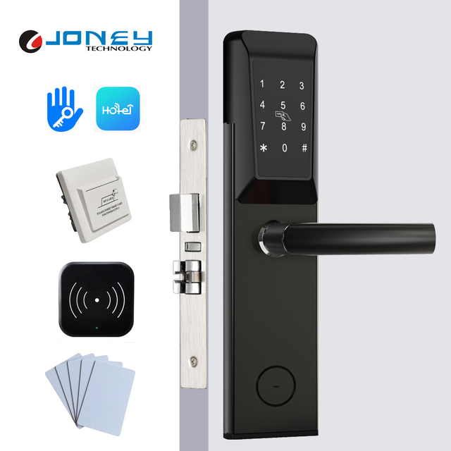 Smart Ble Hotel Locks System Stainless Steel Panel Rfid Card Key TTlock Digital Hotel Door Lock