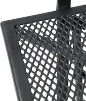 Table de balcon en gris anthracite Table de balcon pour suspendre Table d'extérieur pliante en maille métallique déployée