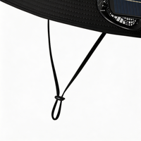 Casquette solaire à ventilateur intégré, large bord, protection UV, chapeau de pêche d'été, double alimentation, maille respirante, réglable, imperméable, séchage rapide, décontractée, pour fête