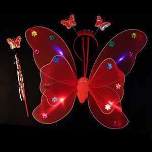 Phát sáng cánh bướm cô bé trở lại trang trí LED nhấp nháy đồ chơi tuyệt vời Cây Đũa Thần Hoa Cổ tích bộ - Product Image 2