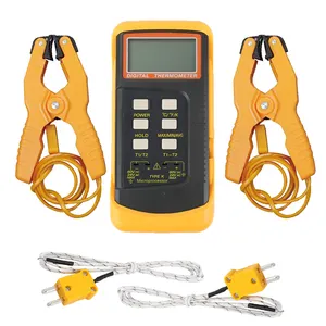 Thermomètre à pince à double canal de type K portable, thermomètre à affichage LCD HVAC pas cher, mesure de la température OEM/ODM - Product Image 1